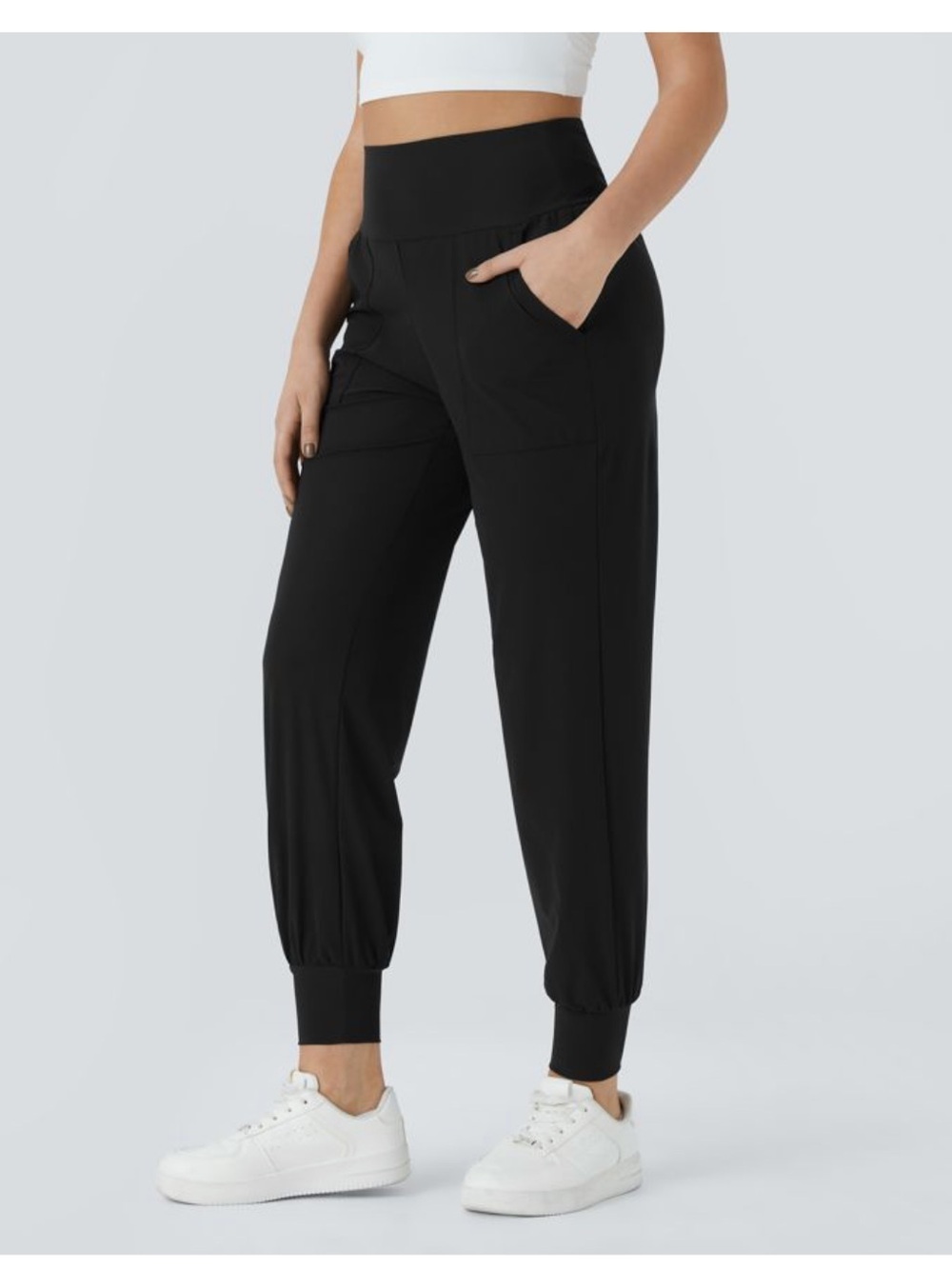 Halara High Waisted Plain Side Pocket Casual Joggers NWT